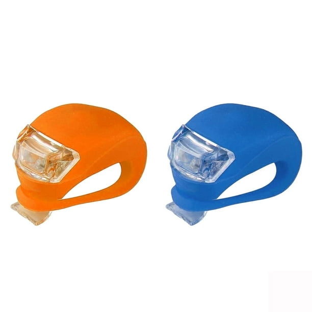 LED BICYCLE FRONT /& REAR LIGHTS SET PUSH CYCLE LIGHT CLIP
